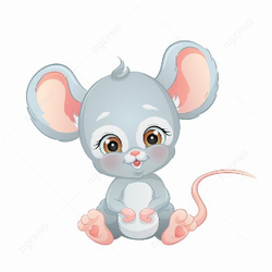 Gray little mouse