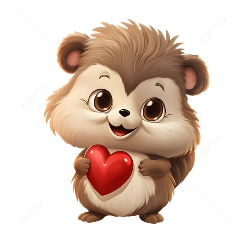 Little hedgehog with a heart