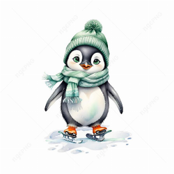 Penguin on skates