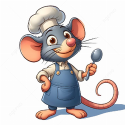 Cartoon mouse chef