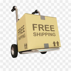 Hand truck with box isolated on transparent background PNG