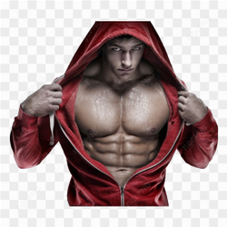 Strong bodybuilder  Muscular man working out in gym doing exercises transparent PNG