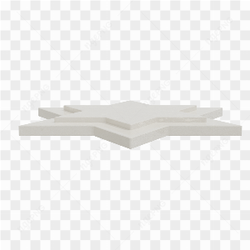 White 3d podium mockup on transparent background PNG