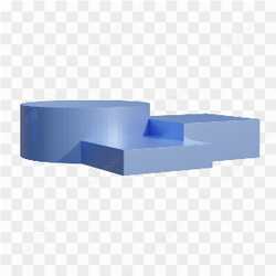 Abstract blue geometric podium on transparent background PNGbackground PNG