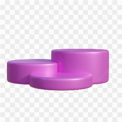 3d products minimal podium scene with purple pedestal on transparent background PNG