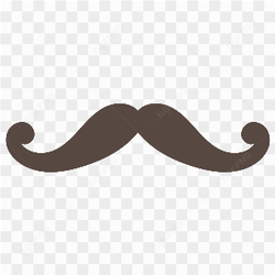 Mustache paper craft on transparent background PNG