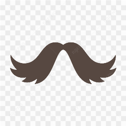 Mustache paper craft on transparent background PNG