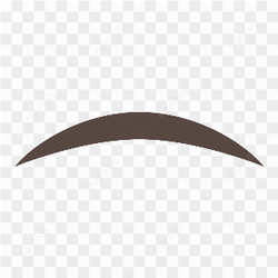 Mustache icon on transparent background PNG