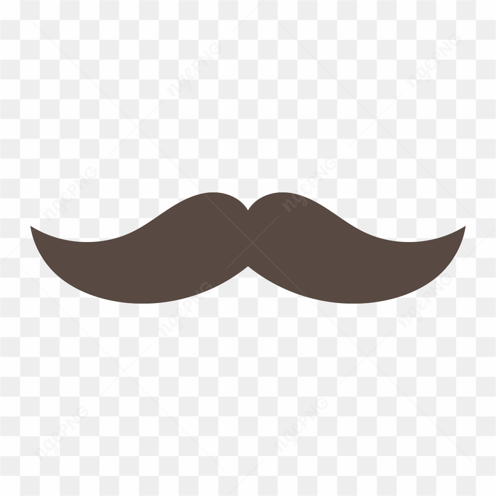 Movember moustache on transparent background PNG