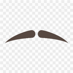 Movember moustache icon on transparent background PNG
