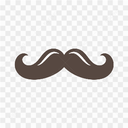 Illustration of mustache icon on transparent background PNG