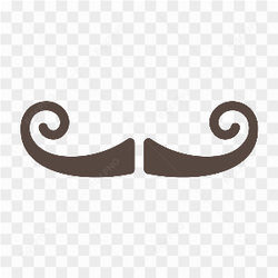 Funny fake mustache on transparent background PNG