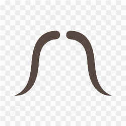 Funny fake mustache mask on transparent background PNG