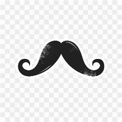 Hipster mustache on transparent background PNG