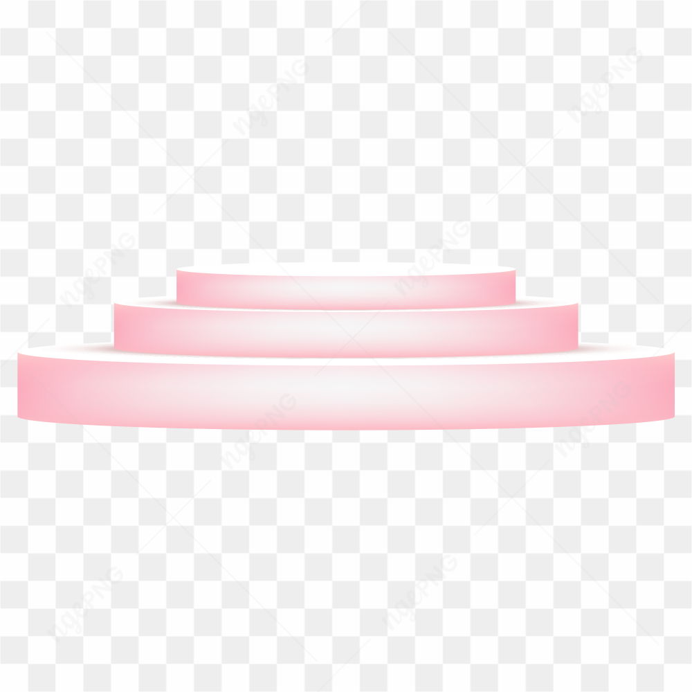 3D Pink Podium studio on transparent background PNG