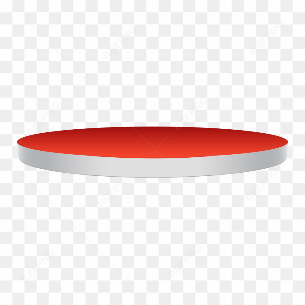 Red podium stage pedestal on transparent background PNG