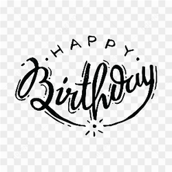Hand drawn happy birthday doodles on transparent background PNG