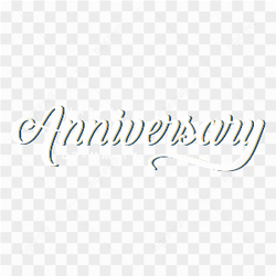 Happy anniversary lettering design on transparent background PNG