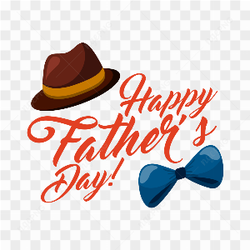Happy fathers day design on transparent background PNG