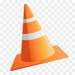 Traffic cone isolated on transparent background PNG