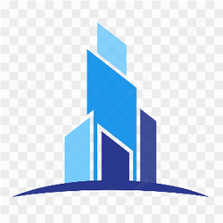 Buildings real estate logo design on transparent background PNG