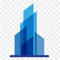 Buildings real estate logo illustration on transparent background PNG