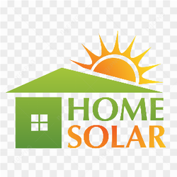 Home solar logo design template on transparent background PNG