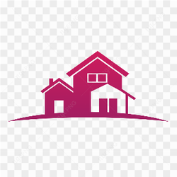 House shape logo template on transparent background PNG
