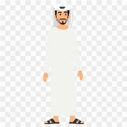 Arab businessman isolated on transparent background PNG