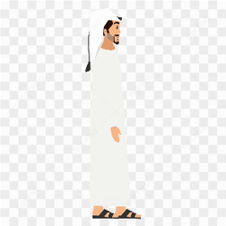 Arab man on transparent background PNG