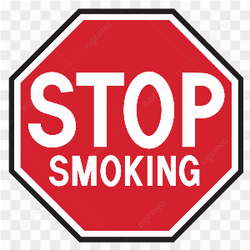 Forbidden no smoking red sign on transparent background PNG