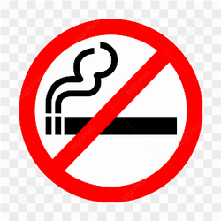 No smoking red sign isolated on transparent background PNG