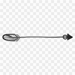 Arrow hand drawn illustration on transparent background PNG