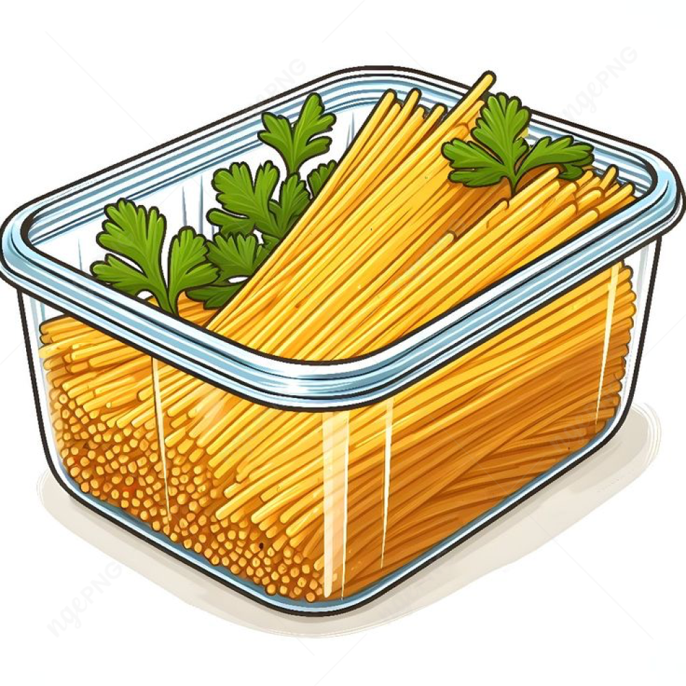 Pasta in a container