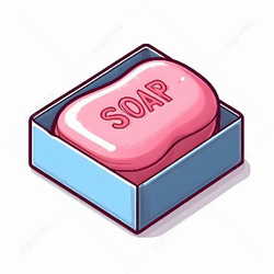 Beautiful pink soap