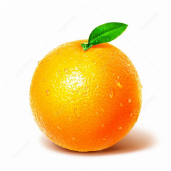 Whole juicy orange