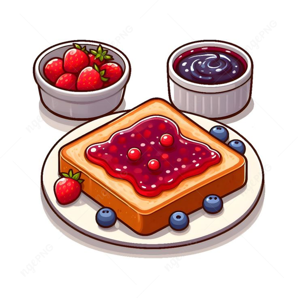 Toast with berry jam
