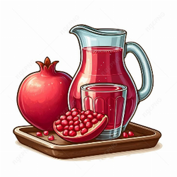 Freshly squeezed pomegranate juice