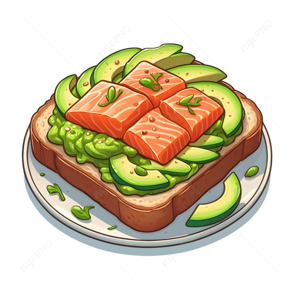 Salmon and avocado sandwich