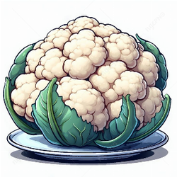 Large raw cauliflower 