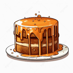 Delicious caramel cake