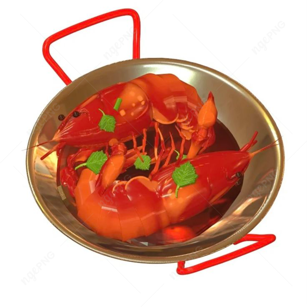 Appetizer of boiled crayfish