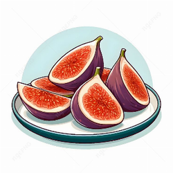 Portion of fresh figs