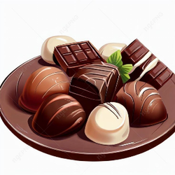 Beautiful assortment of chocolates