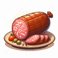 Delicious dry sausage