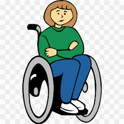 Girl in wheelchair clipart