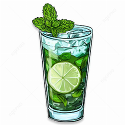 Refreshing mojito cocktail