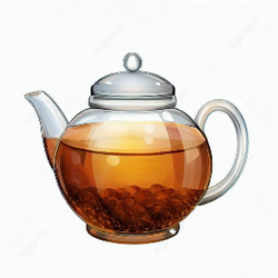 Teapot with tea