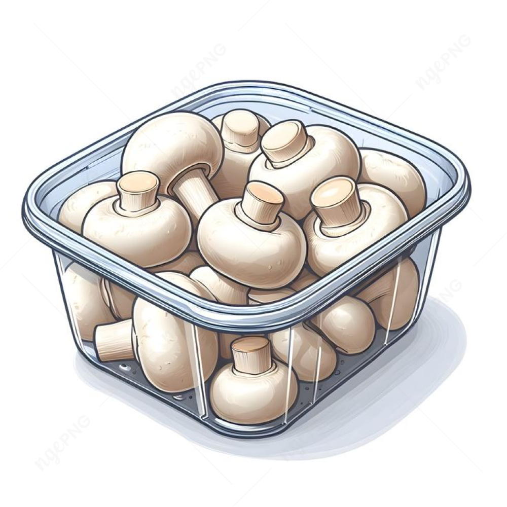 Portion of champignon mushrooms