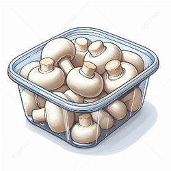 Portion of champignon mushrooms